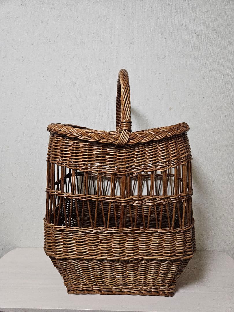 藤 カゴ 大きいサイズ 布付き ビッグサイズ 大きい ふた付き 籐かご バスケット おしゃれ