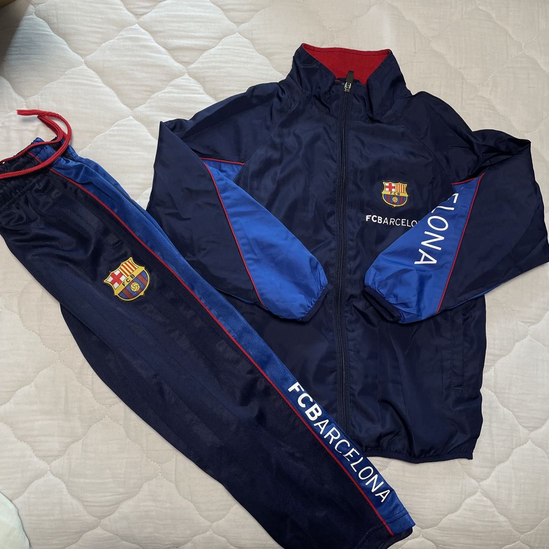 美品 キッズ FCバルセロナ ウィンドブレーカー 上下セット 130