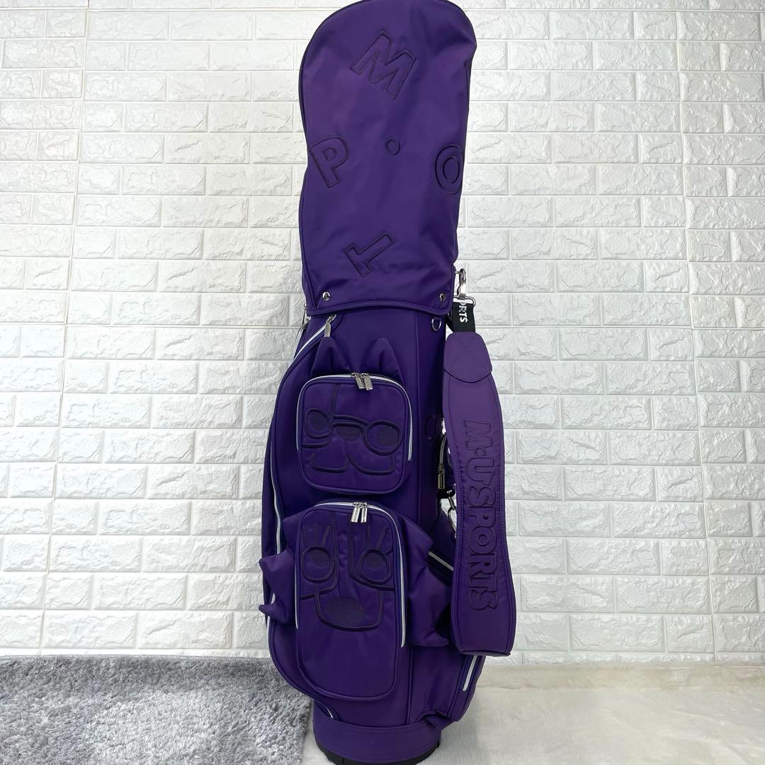 MUスポーツ　ミエコウエサコ　ゴルフキャディーバック　紫 MU SPORTS ミエコ ウエサコ ゴルフ キャディバッグ エナメル