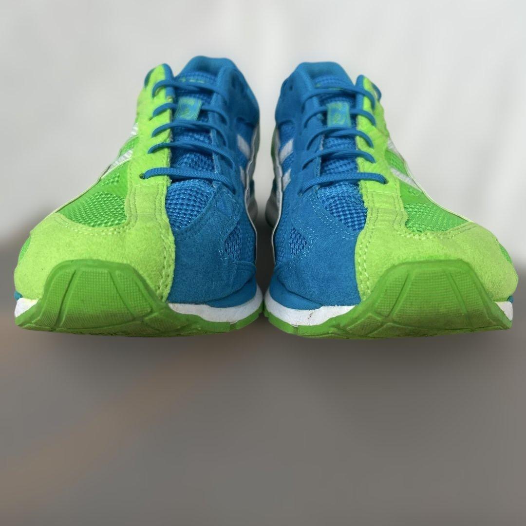 asics ランニングシューズ 4-wide 27.5cm 緑／青