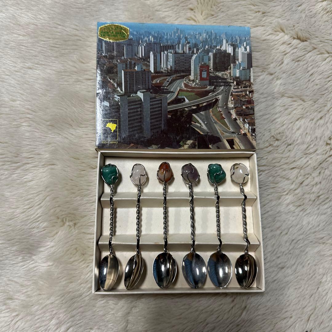 【美品】【希少】翡翠　ブラジルのハンドルのスプーン6本セット 楽天市場】【ふるさと納税】[tayfull] カトラリーセット シルバー