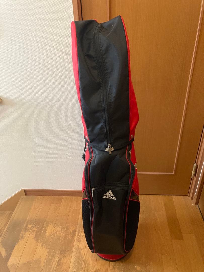 adidas キャディバッグ レッド/ブラック - メルカリ