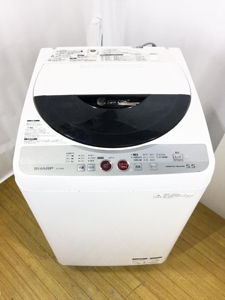 宅内搬入！送料無料☆美品★SHARP 5.5kg 洗濯機【ES-GE55K-B】