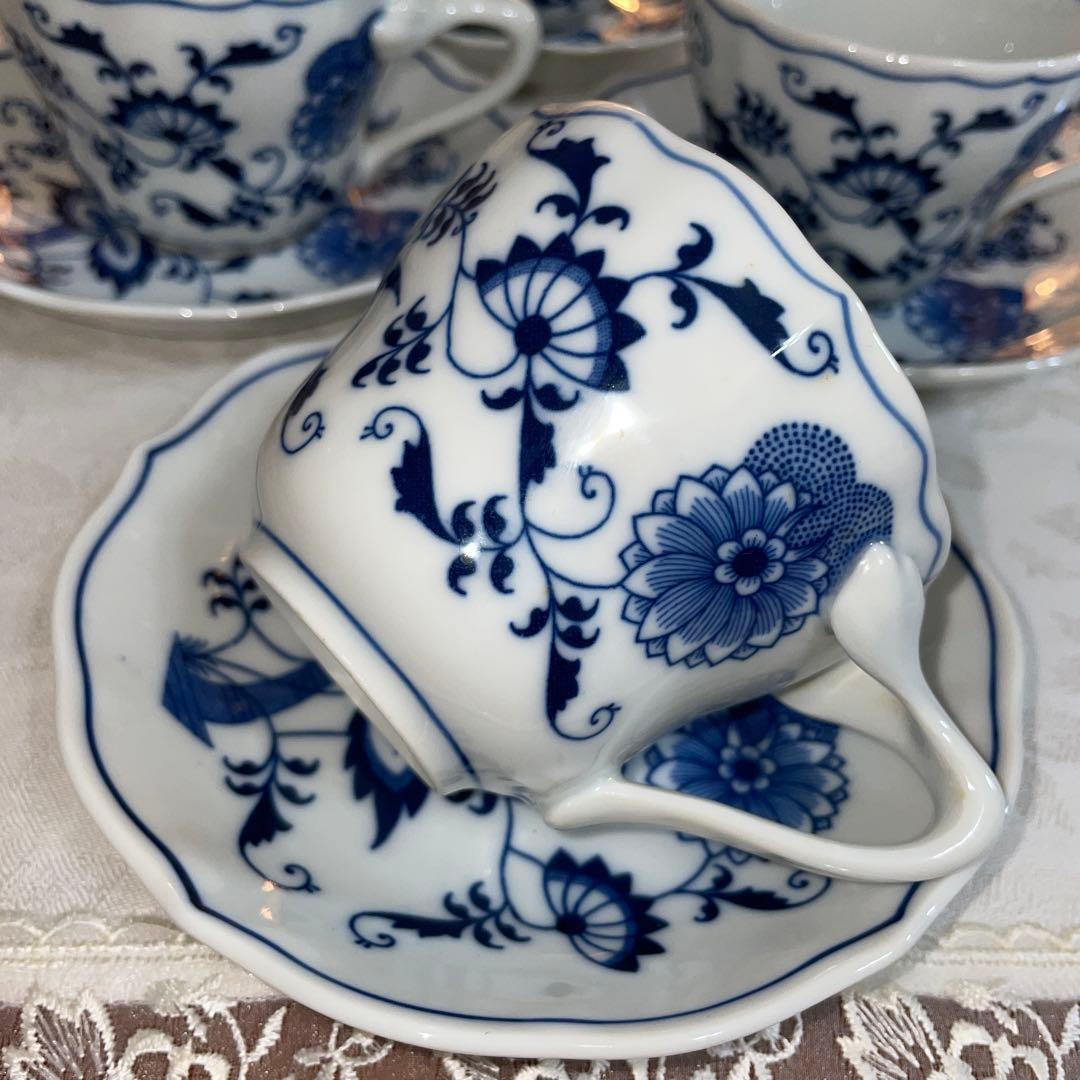 Blue Danube ブルーダニューブ カップソーサー 4客セット 未使用