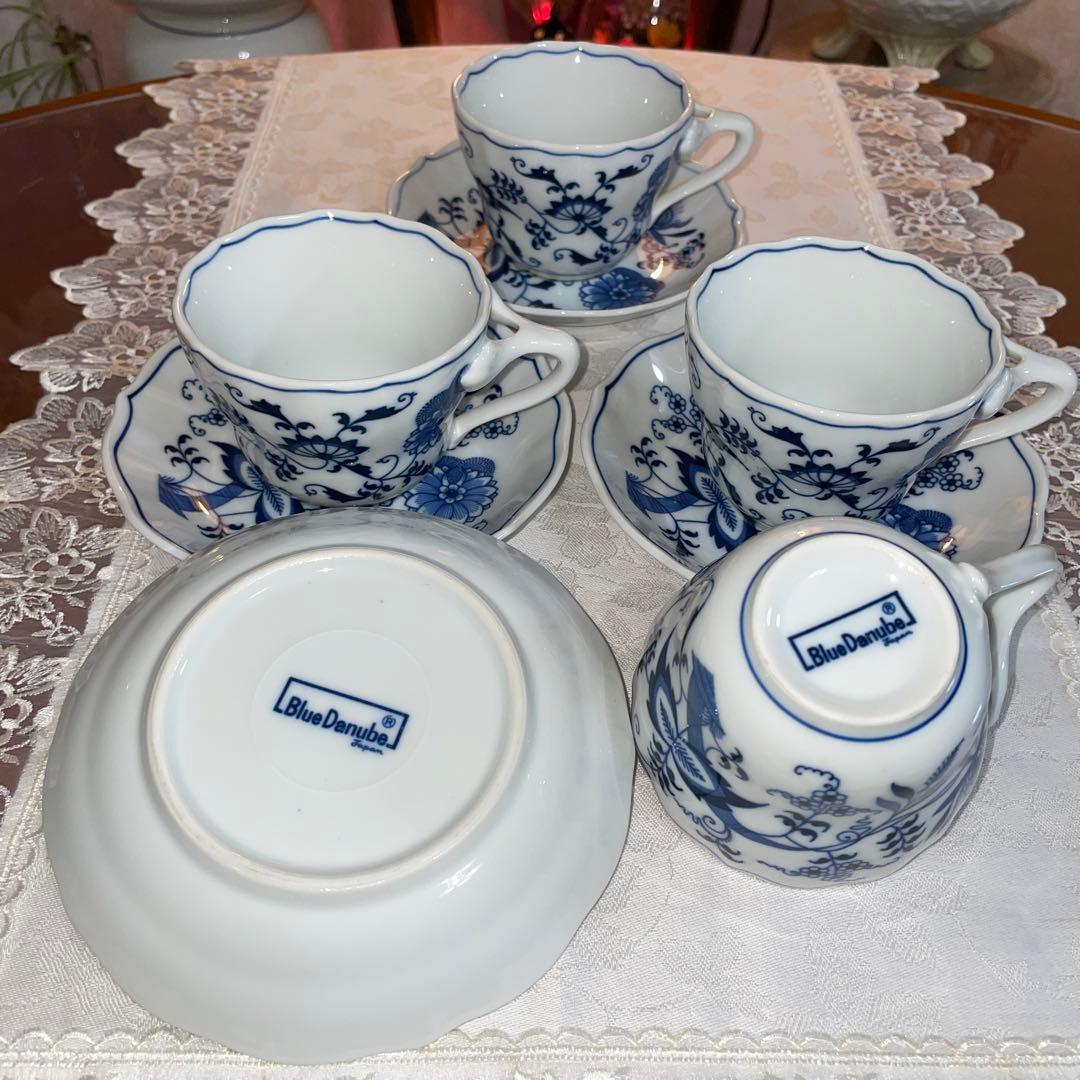 Blue Danube ブルーダニューブ カップソーサー 4客セット 未使用
