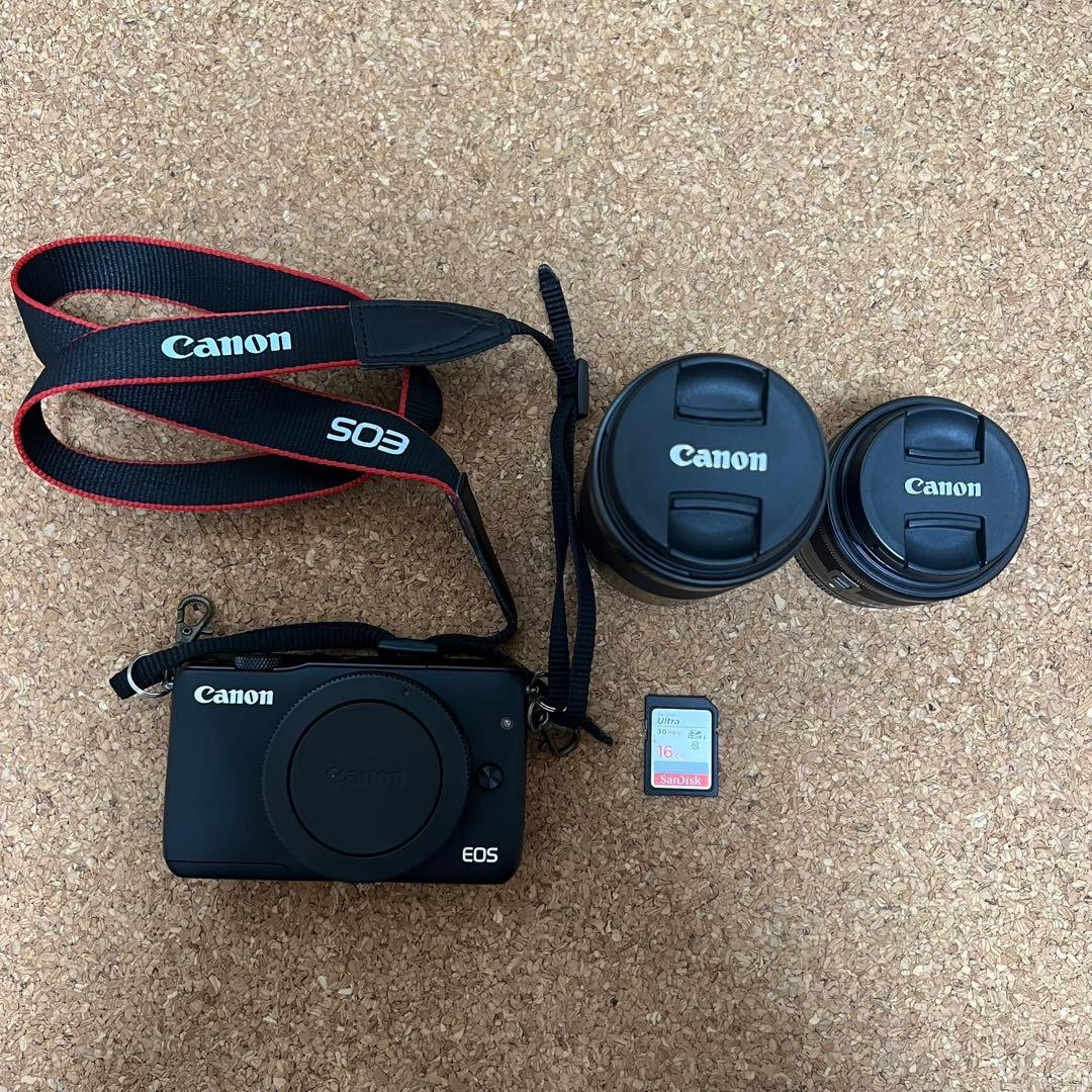 canon EOS M10 ダブルズームキット　〈ブラック〉 キヤノン EOS M10 ダブルズームキット（ブラック） ミラーレス一眼