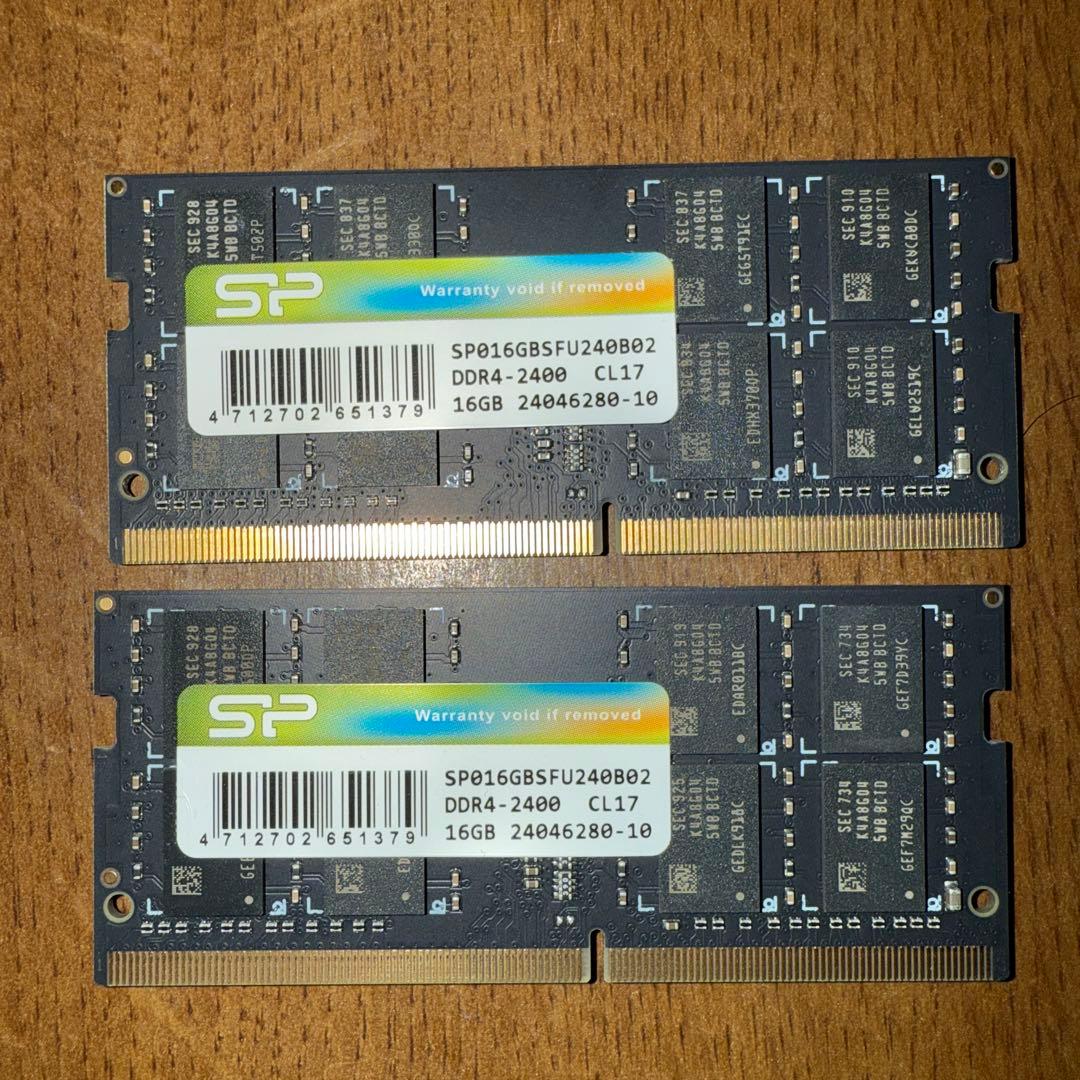 【未使用品】SP シリコンパワー DDR4-2400 16GB×2 32GB Silicon Power（シリコンパワー） DDR4 16GB デスクトップPC用 PC