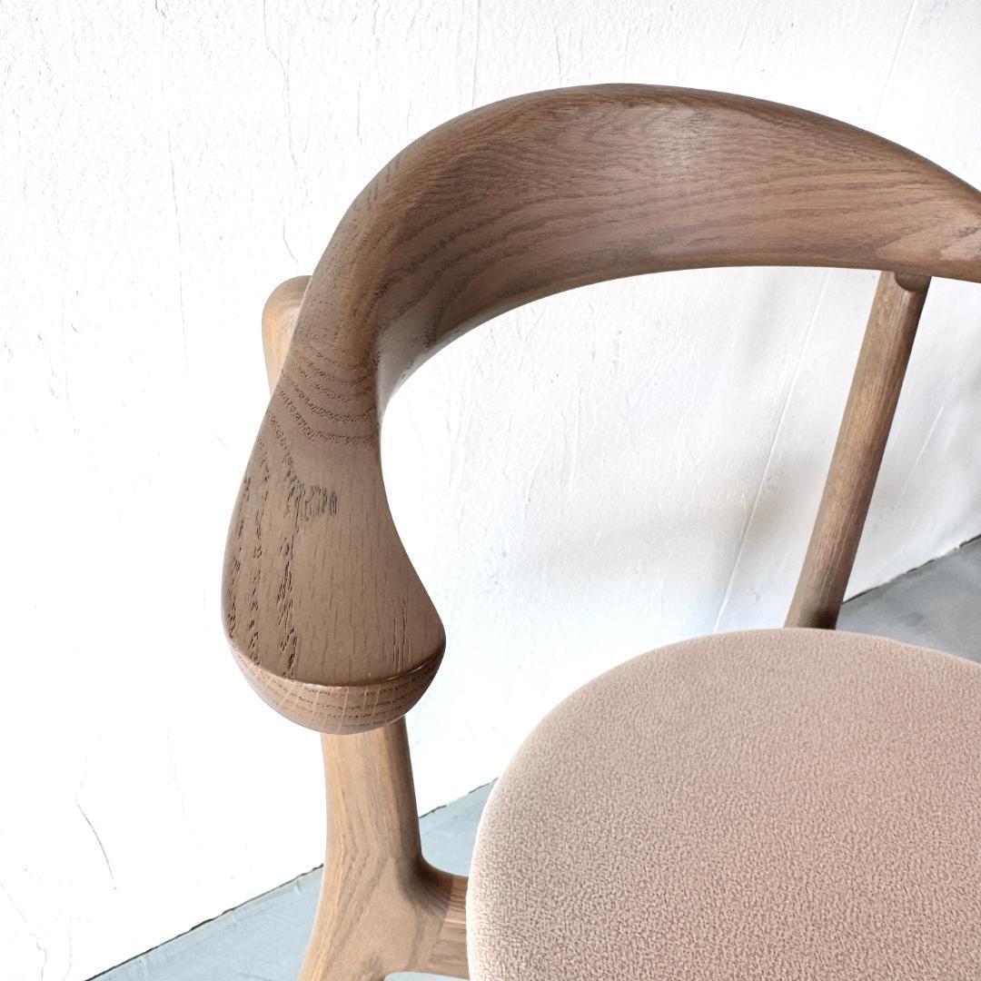 美品 ナガノインテリア DC372 チェア レッドオーク カバーリング仕様