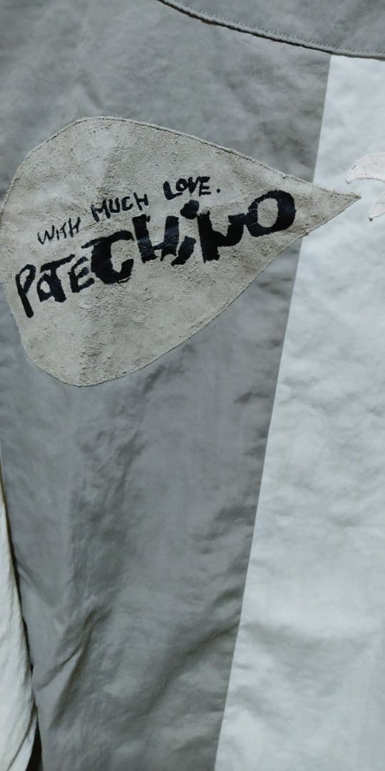 Patechino 割烹着 グレー ホワイト - メルカリ