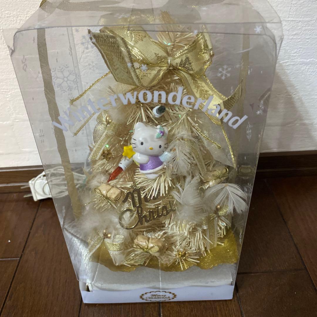 Hello Kitty ゴールドクリスマスツリー 約30cm Hello Kitty ゴールドクリスマスツリー ライトセットレア 30cm - メルカリ