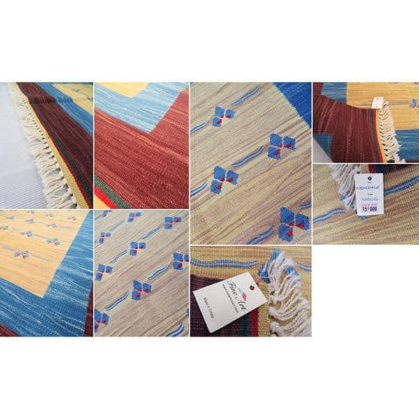 デッドストック□キリム□トルコ製□ラグマット□絨毯□ウール□手織り