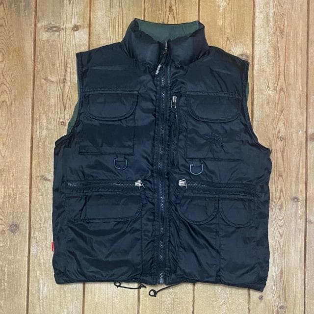 Old Stussy × WTAPS リバーシブル フィッシング ダウンベスト - メルカリ