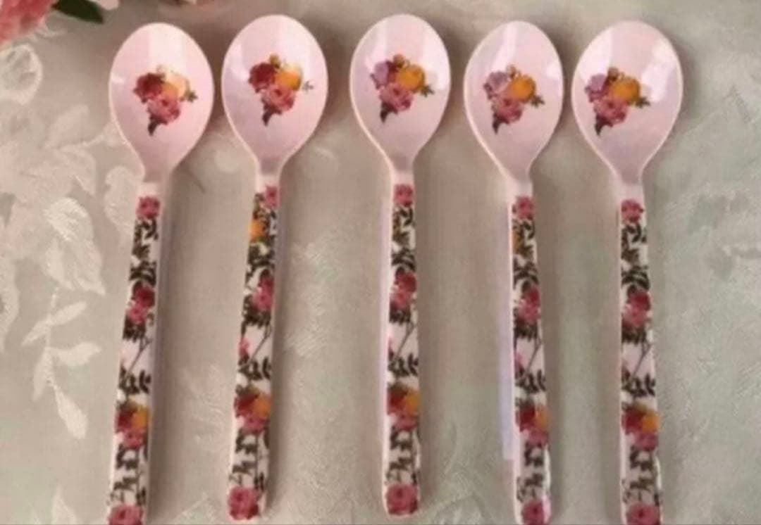 新品未使用 薔薇柄メラミンスプーン5本セット クラシカルローズ - メルカリ