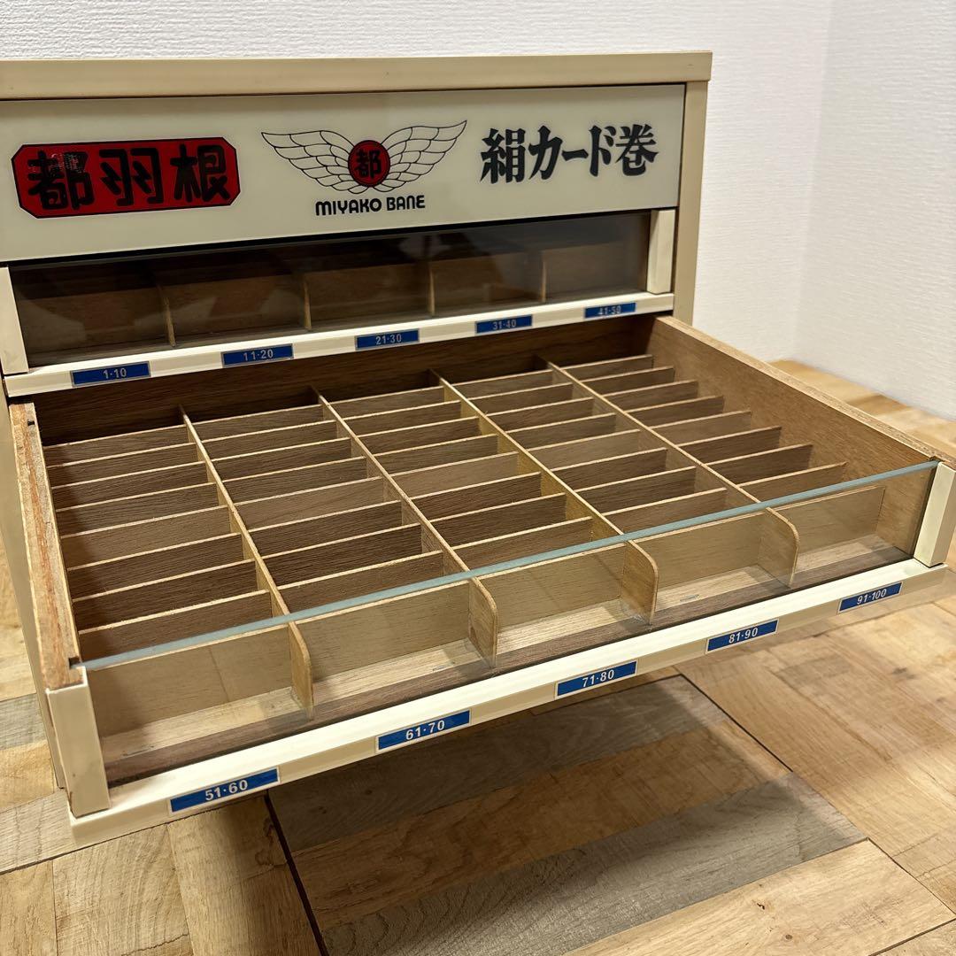 糸ケース 什器 ミシン糸ケース アンティーク 昭和レトロ 都羽根 絹