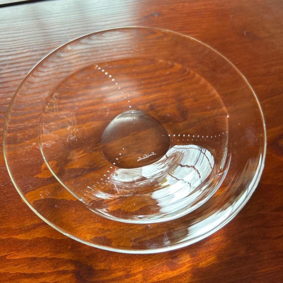 新品◇26 荒川尚也 ゆらぎガラス皿 中深皿プレート単品 晴耕社ガラス