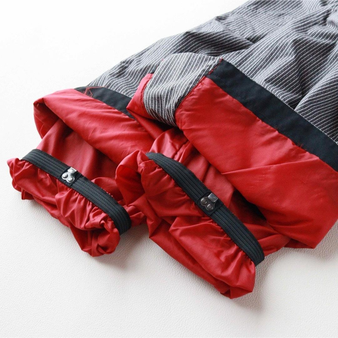 5463【美品】バートン ビブパンツ ストライプ ヒッコリー ポーチ付き