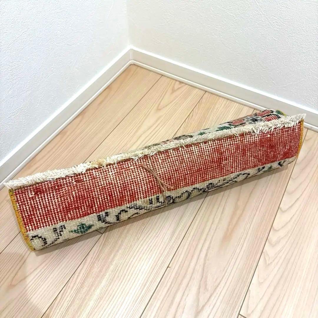 トルコ ヴィンテージラグ ヴィンテージランナー フローラル レッド