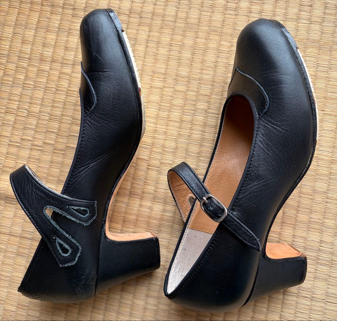 Chacott ブラックタップシューズ ヒール付き - メルカリ