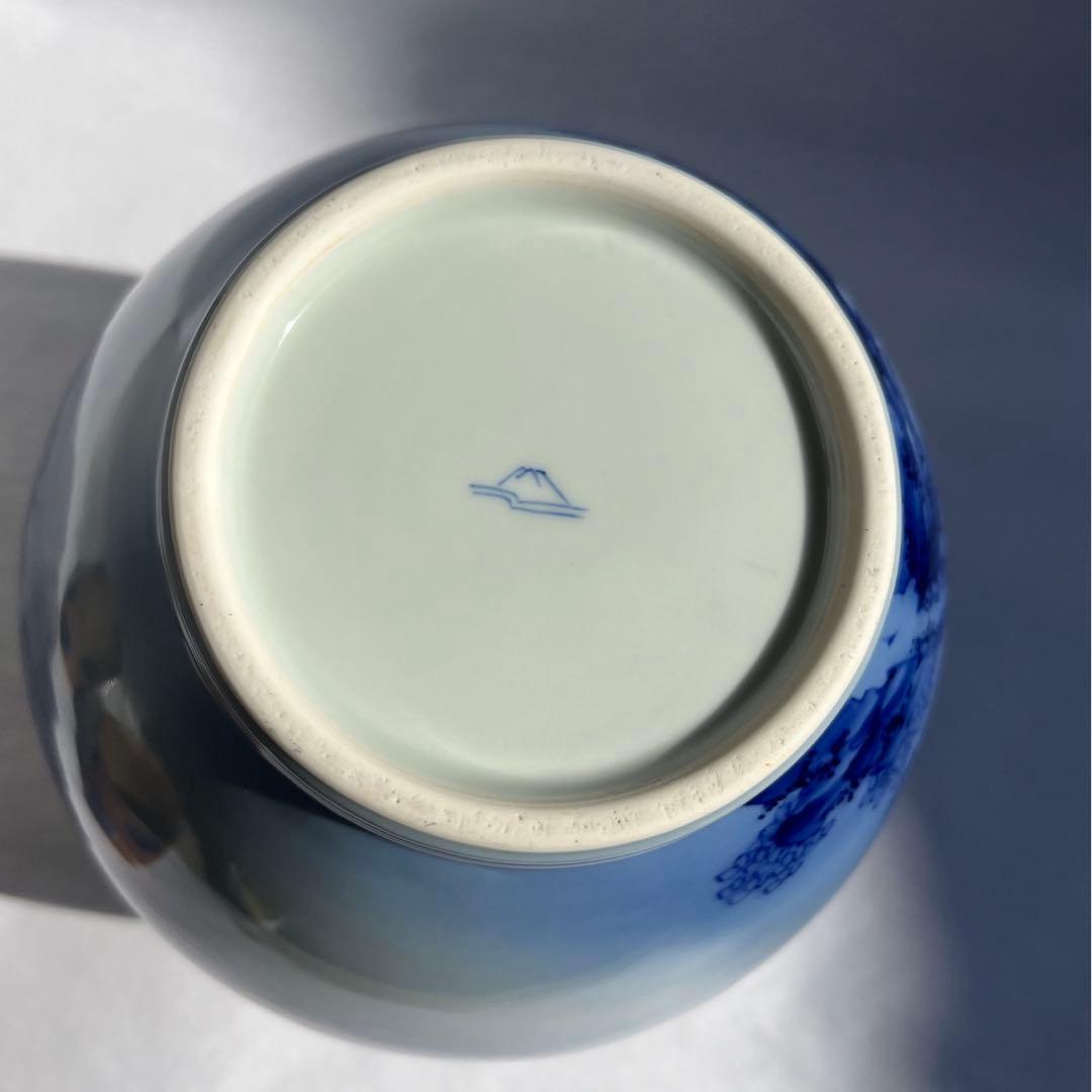 オールド深川 染付山水 花瓶 7号 中古品 - メルカリ