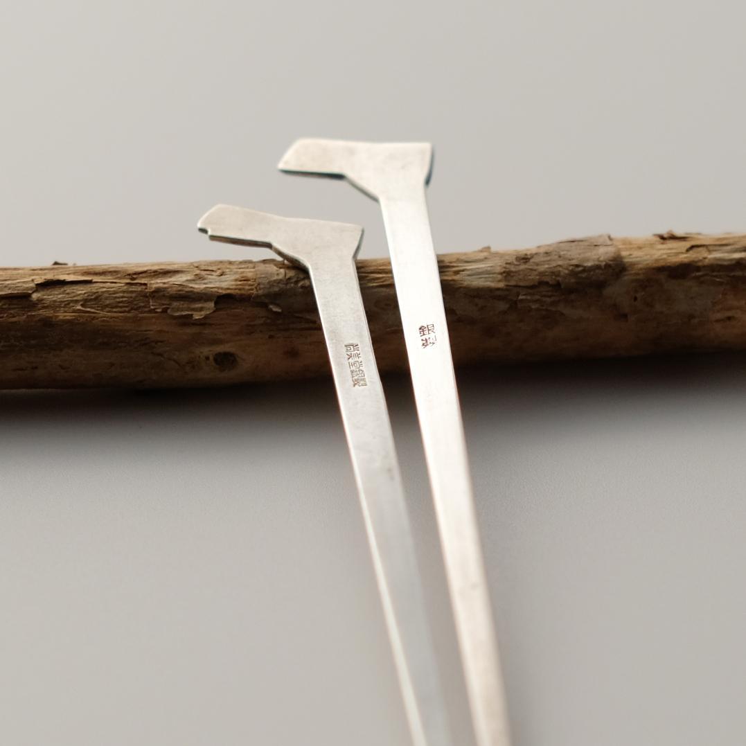 尚美堂 純銀銀製菓子楊枝 フルーツピック 菓子切 2本オンライン