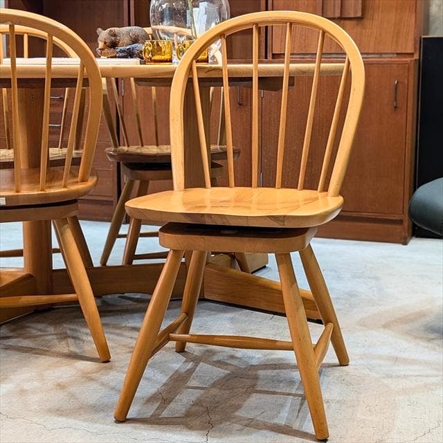 オールドキツツキ（飛騨産業家具）ウィンザー回転チェア④の通販｜www