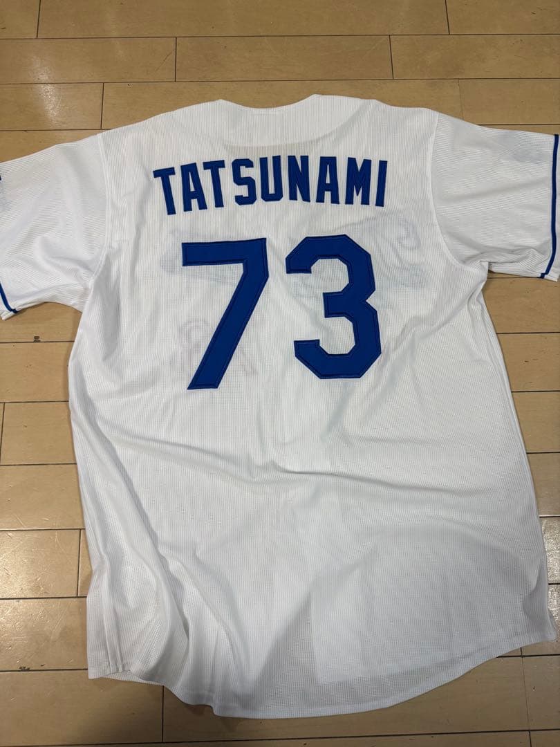 美品】立浪和義 73 刺繍 レプリカユニフォーム L ホーム 中日