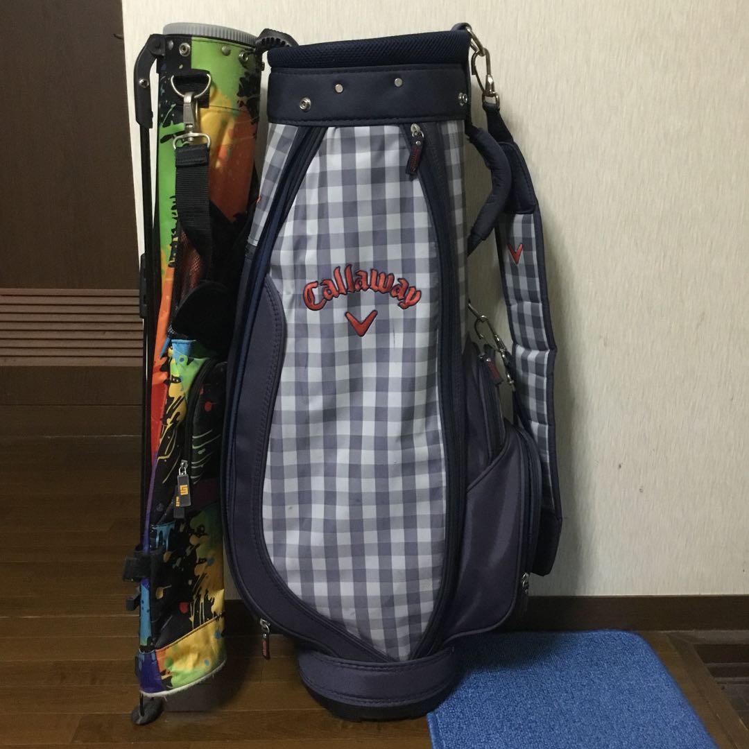 Callaway ゴルフバッグ チェック柄　サブバッグ付き Callaway（キャロウェイ） ゴルフ キャディバッグ カート式 5分割 8.5