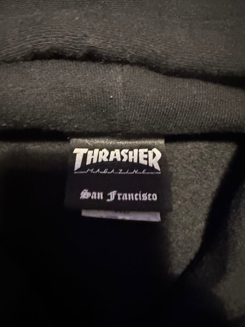 美品 THRASHER x PUSHEAD パーカー ヴィンテージ スラッシャー - メルカリ