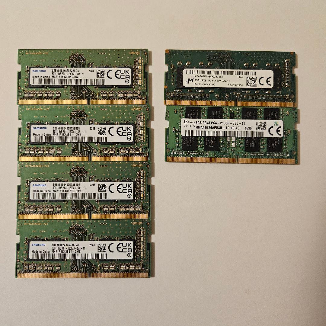 ノート用 メモリー 8GB 2666V/2133P/3200AA 6枚 W4N2666CM-8GR | CFD Selection DDR4-2666 ノート用メモリ SO-DIMM 8GB