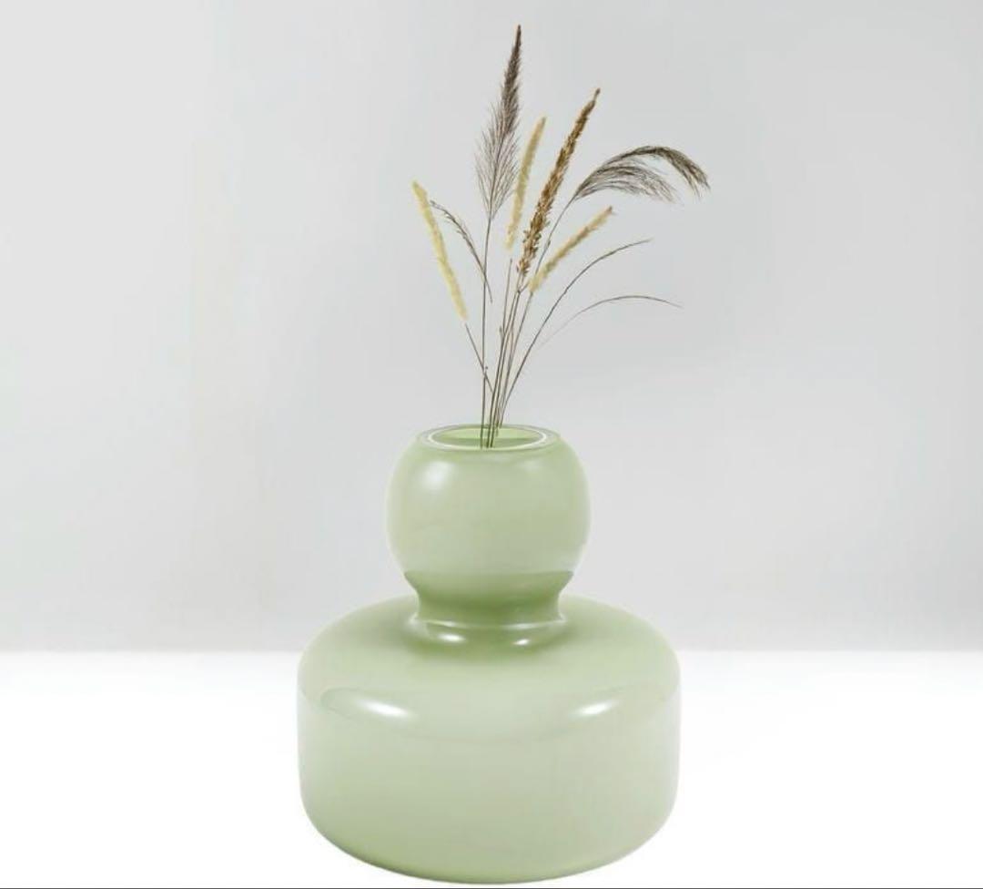 美品】マリメッコ marimekkoライトグリーン 丸型花瓶 - メルカリ