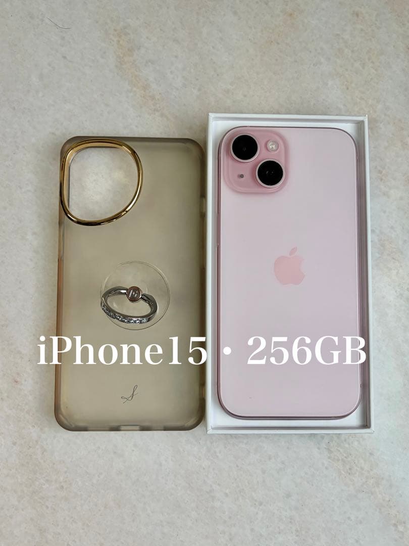 iPhone15/256GBピンク/ケース・フィルム付き iPhone 15/15 Pro/14/13専用]iFace Reflection強化ガラスクリアケース