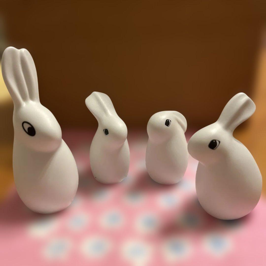 アラビア ARABIA ヘルヤ うさぎバニー 家族4体 ケース付き - メルカリ