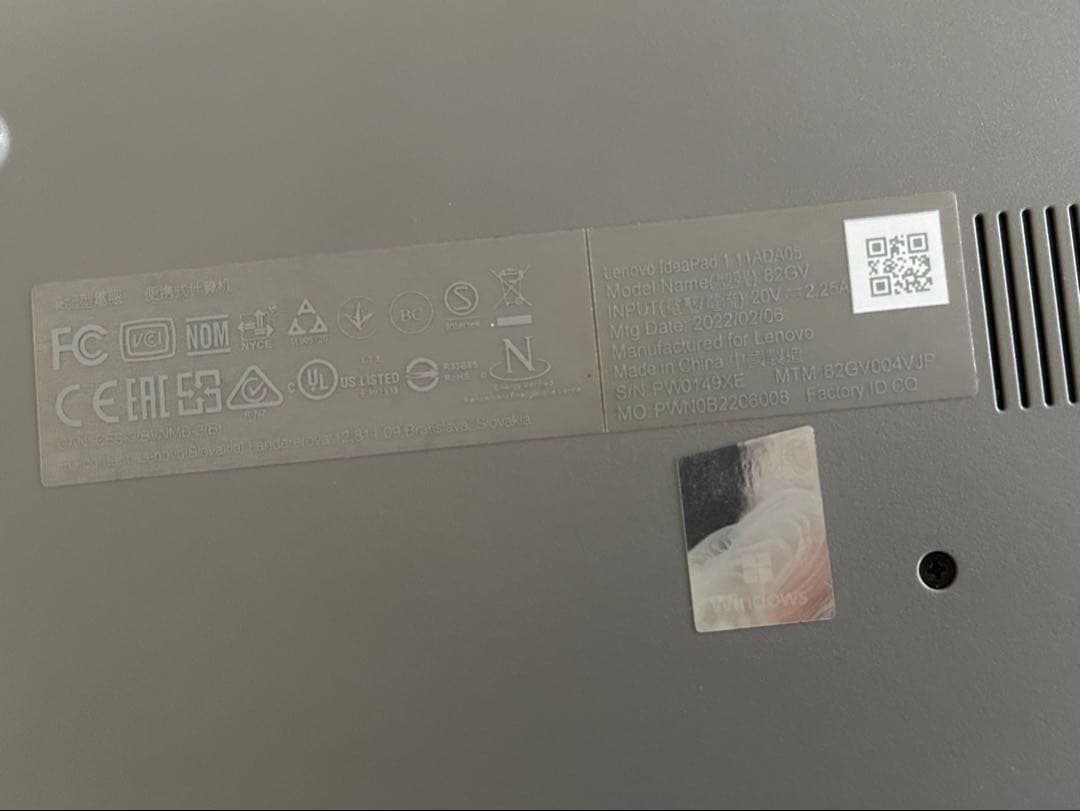 Lenovo IdeaPad 1-11ADA05ノートブック-Type 82GV - メルカリ