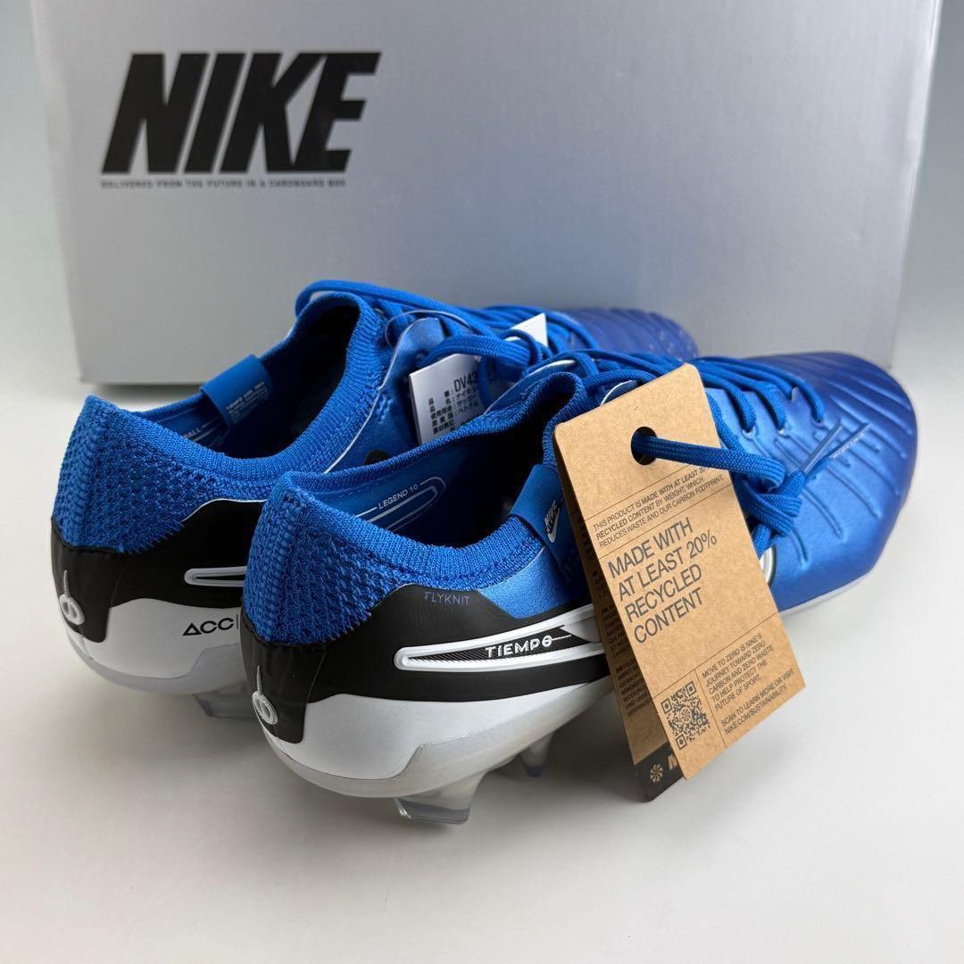 28cm ナイキ レジェンド10 エリート FG サッカースパイク 天然芝 青