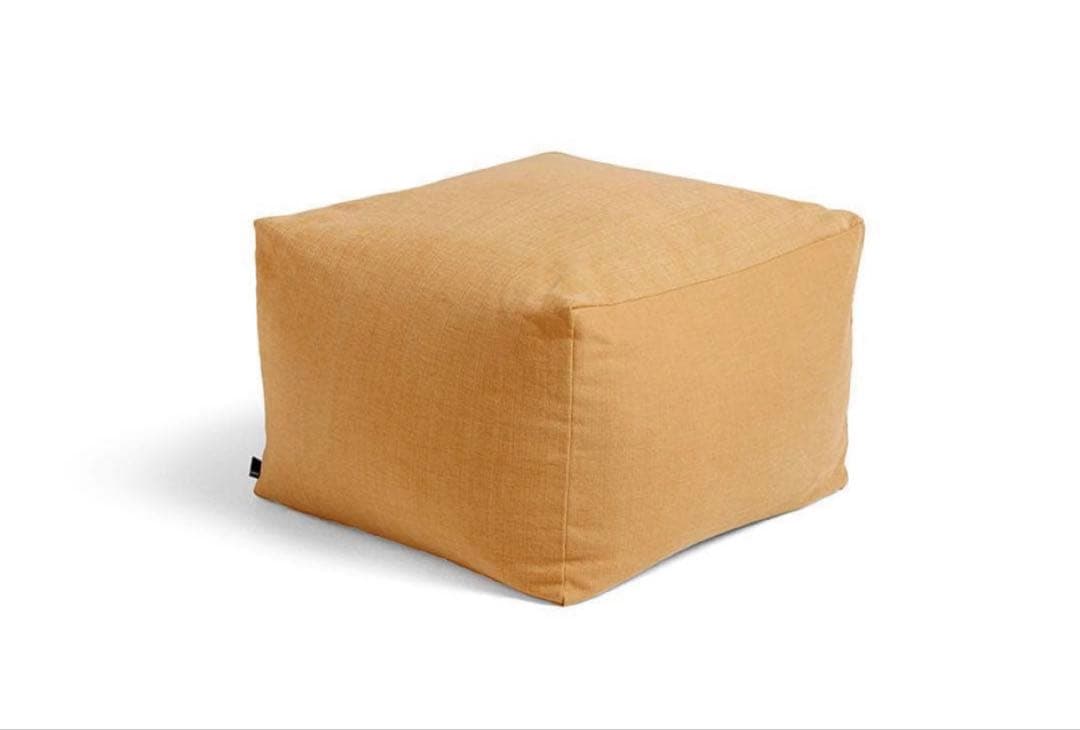 HAY POUF マスタード Risa - Ochre yellow colour pouf made of 100% pure new wool | myfelt