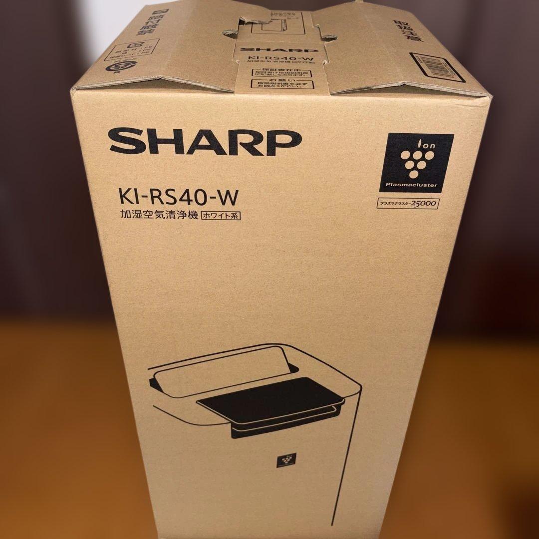 新品 シャープ 加湿空気清浄機 KI-RS40-W プラズマクラスター 花粉症 楽天市場】シャープ 加湿空気清浄機 KI-RS40-W プラズマクラスター