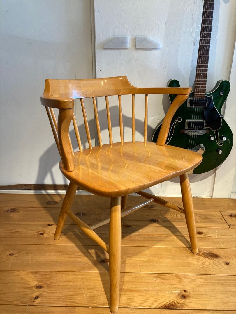 ①画像56枚 キツツキ ダイニングチェア ナチュラル 昭和56年 アーム コロニ ②画像65枚 キツツキ ダイニングチェア ナチュラル 昭和56年 アーム