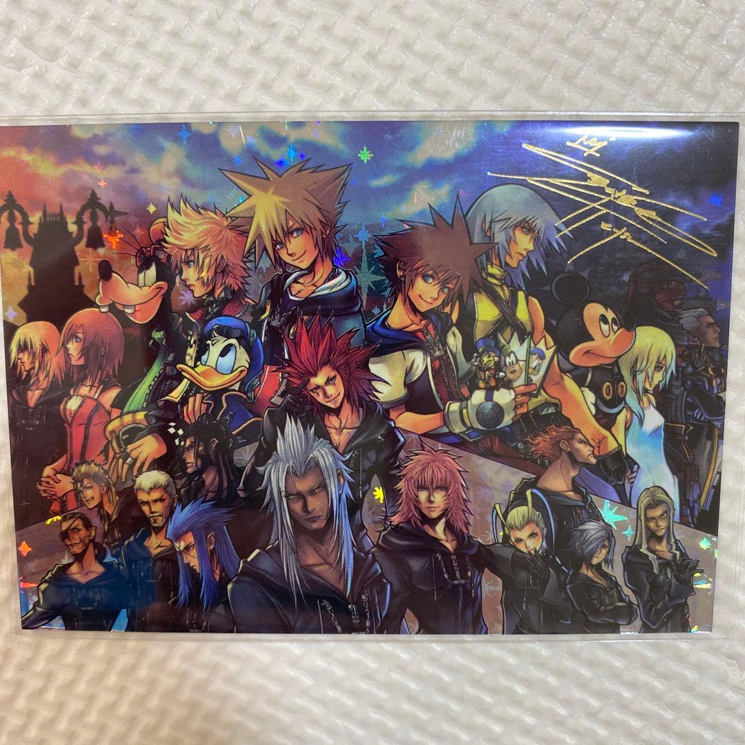 キングダムハーツアートミュージアムサイン入り箔押しカード - メルカリ