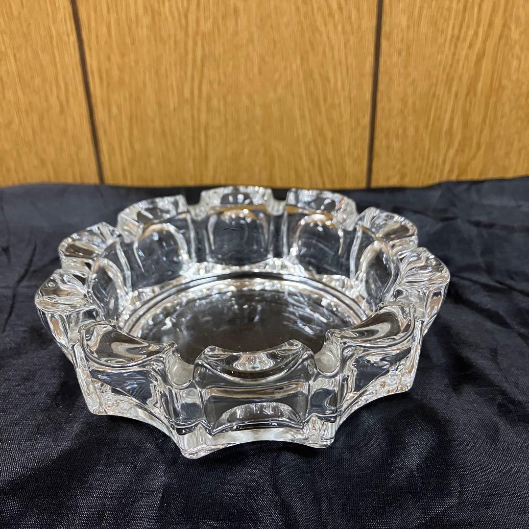 ガラス製灰皿 昭和レトロ ヴィンテージ 純喫茶 クリスタル灰皿 A