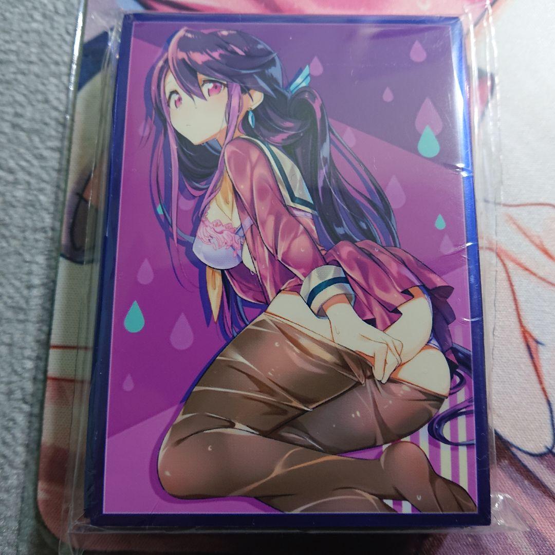 α1 遊戯王 制服&ずぶ濡れ 黒咲瑠璃 スリーブ&プレイマット