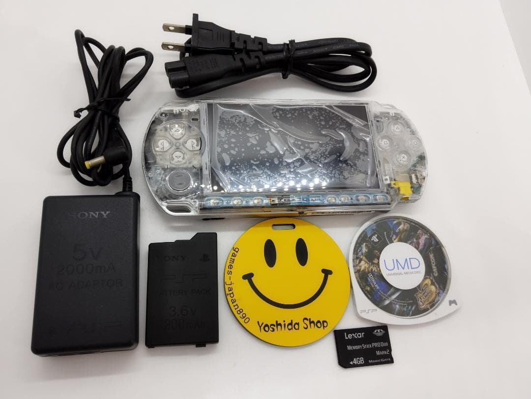 PSP 3000 すぐ遊べるセット【美品・カスタム】スケルトン - メルカリ
