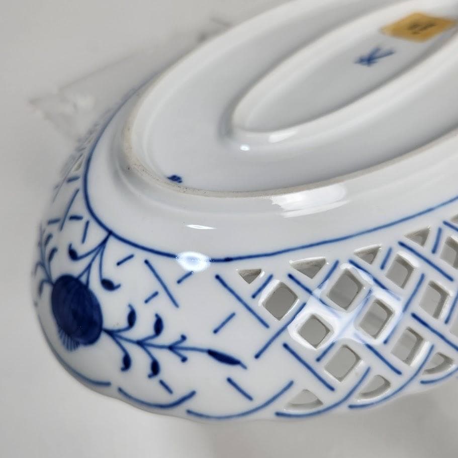 Meissen マイセン ブルーオニオン オーバルディッシュ 双剣マーク
