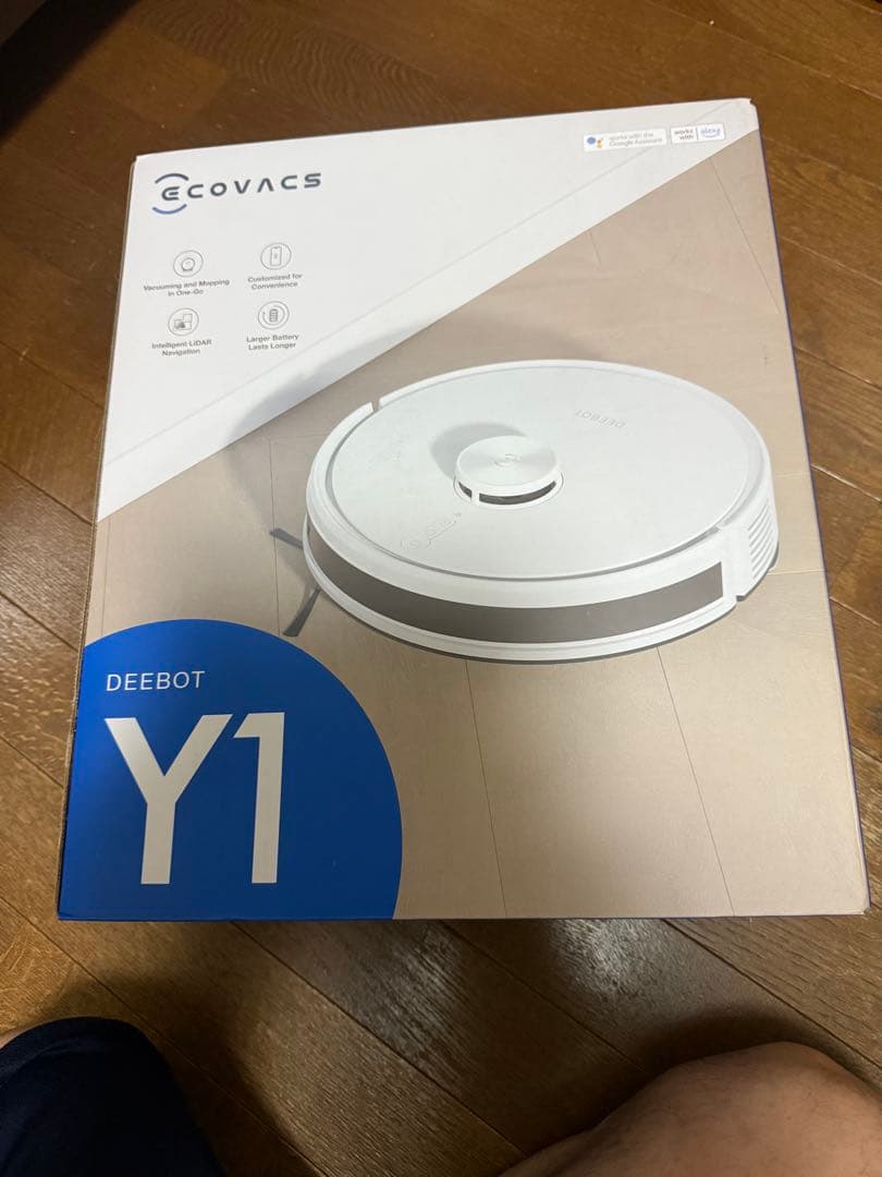 COVACS DEEBOT Y1 ロボット掃除機 本体　新品未開封 ECOVACS（エコバックス） ロボット掃除機 水拭き両用 5000pa DEEBOT Y1
