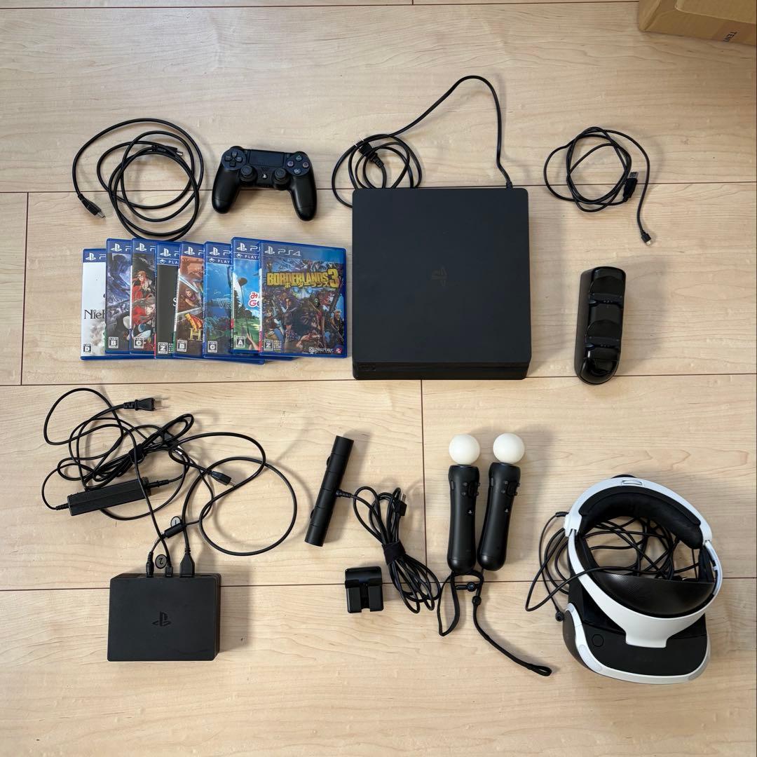 PS4本体/PSVR/ソフト8本セット（おまけ付き） - メルカリ