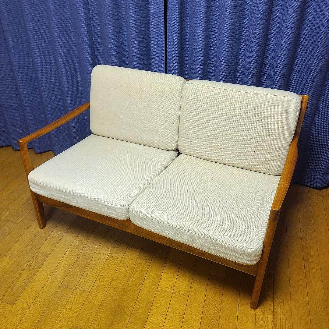 引き取り優先】起立木工 ノルディ 2人掛けソファ IDC大塚家具 北欧