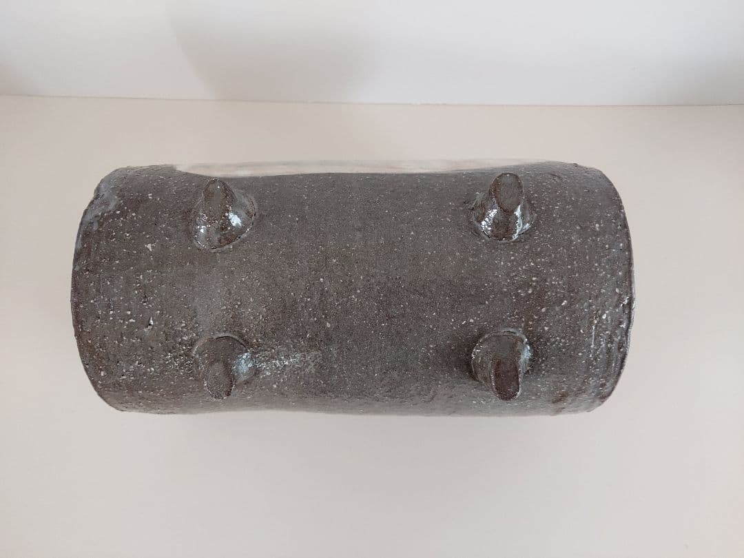 萩焼 円筒形花器 国輔窯 木箱付き - メルカリ