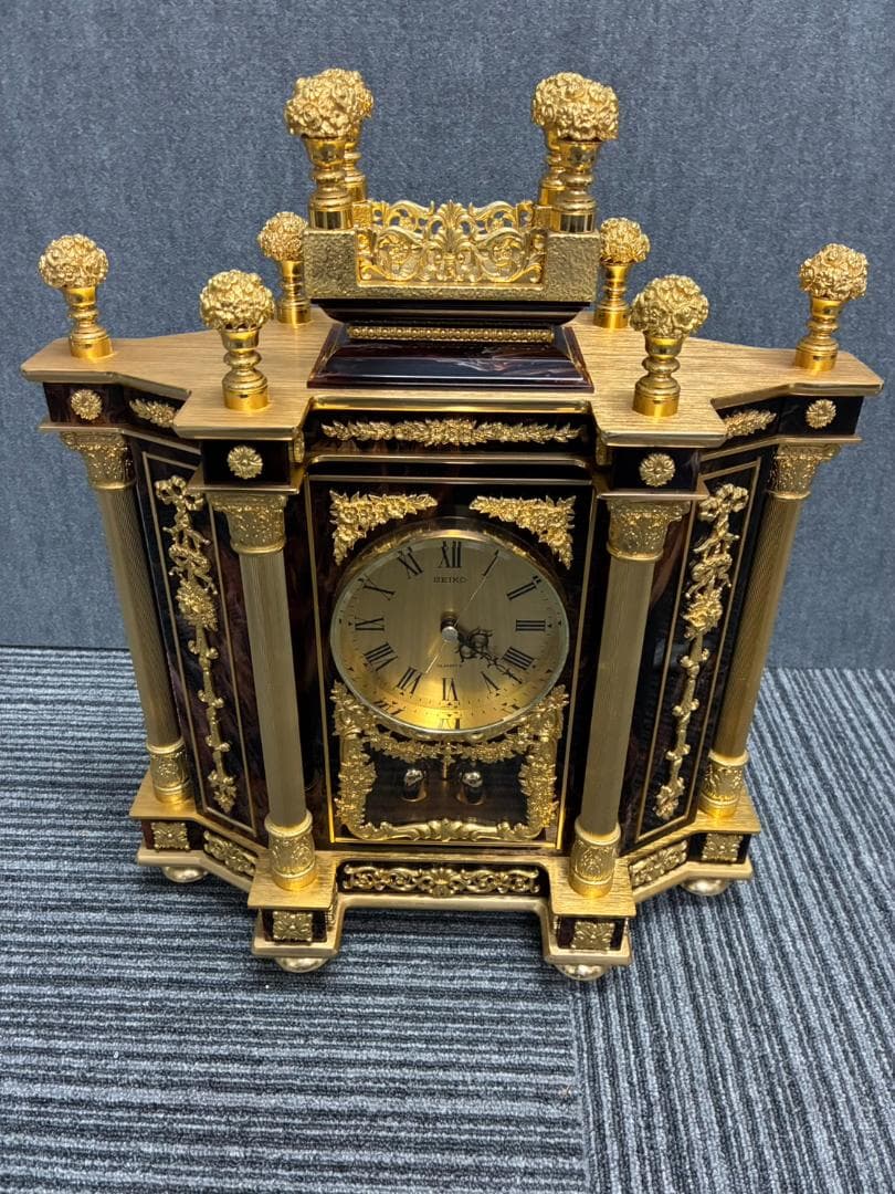 【動作確認済・送料込】SEIKO　置時計　宮殿　回転振子　クォーツ　QW427M 商品一覧 | セイコー クロックオンラインストア