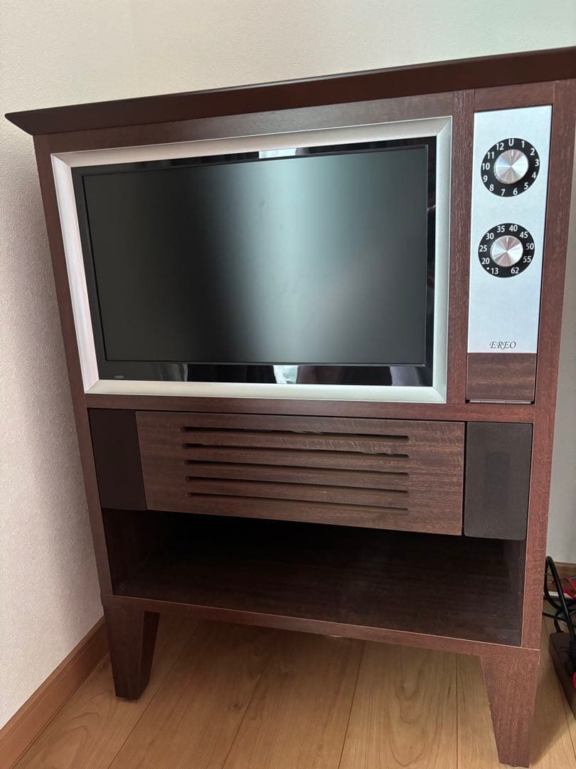 岐阜県飛騨家具　昭和レトロ風　液晶テレビ　EREO19インチ 岐阜県飛騨家具 昭和レトロ風 液晶テレビ EREO19インチ - メルカリ