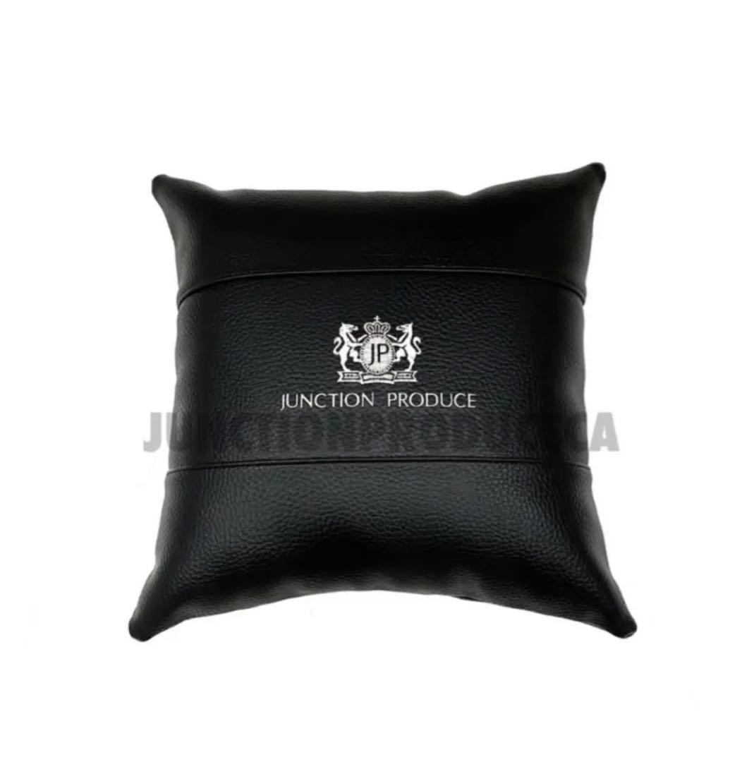送料込み！ レザークッション ブラック 本物 ジャンクション
