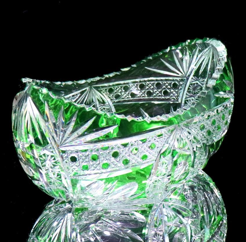 オールド・バカラ 1890年頃 特大作品 27cm!! 2.5kg ガラス鉢